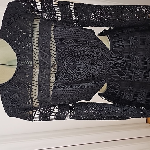 ASILIO, EXCELLENT black midi dress by SZ 6 - Picture 13 of 14